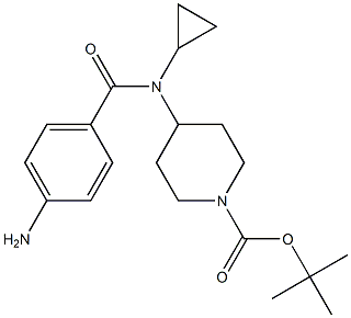 tert-butyl 4-(4-amino-N-cyclopropylbenzamido)piperidine-1-carboxylate 结构式
