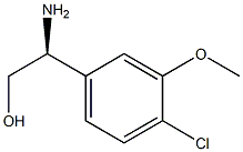 (S)-2-amino-2-(4-chloro-3-methoxyphenyl)ethanol 结构式