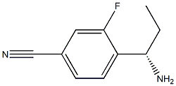 (S)-4-(1-aminopropyl)-3-fluorobenzonitrile 结构式