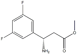 (S)-methyl 3-amino-3-(3,5-difluorophenyl)propanoate 结构式
