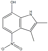 2,3-dimethyl-4-nitro-1H-indol-7-ol 结构式
