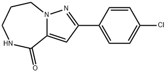 2-(4-CHLOROPHENYL)-5,6,7,8-TETRAHYDRO-4H-PYRAZOLO[1,5-A][1,4]DIAZEPIN-4-ONE 结构式