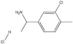1-(3-chloro-4-methylphenyl)ethan-1-amine hydrochloride 结构式