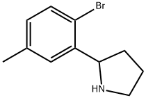 2-(2-BROMO-5-METHYLPHENYL)PYRROLIDINE 结构式