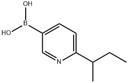 (6-(sec-butyl)pyridin-3-yl)boronic acid 结构式