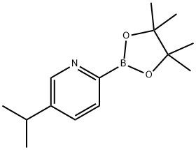 5-(1-甲基乙基)-2-(4,4,5,5-四甲基-1,3,2-二氧硼杂环戊烷-2-基)吡啶 结构式