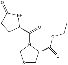 (R)-ethyl 3-((S)-5-oxopyrrolidine-2-carbonyl)thiazolidine-4-carboxylate 结构式