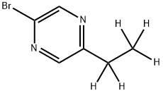 2-Bromo-5-(ethyl-d5)-pyrazine 结构式