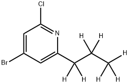 4-Bromo-2-chloro-6-(n-propyl-d7)-pyridine 结构式