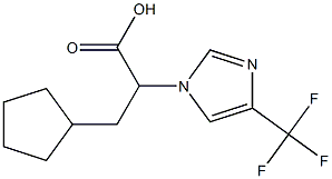 3-环戊基-2-(4-(三氟甲基)-1H-咪唑-1-基)丙酸 结构式