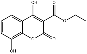 Ethyl 4,8-dihydroxy-2-oxo-2H-chromene-3-carboxylate 结构式