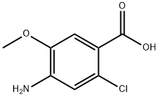 4-氨基-2-氯-5-甲氧基苯甲酸 结构式
