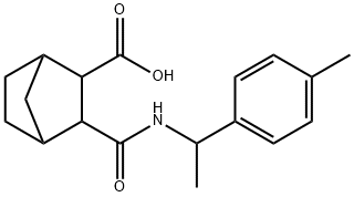 3-((1-(p-tolyl)ethyl)carbamoyl)bicyclo[2.2.1]heptane-2-carboxylic acid 结构式