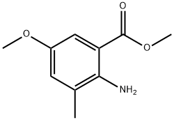 2-氨基-5-甲氧基-3-甲基苯甲酸甲酯 结构式