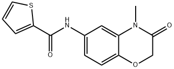 N-(4-methyl-3-oxo-3,4-dihydro-2H-1,4-benzoxazin-6-yl)thiophene-2-carboxamide 结构式