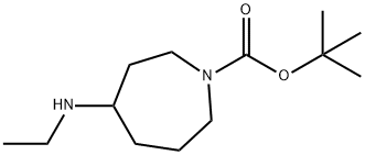 4-(乙基氨基)氮杂-1-羧酸叔丁酯 结构式