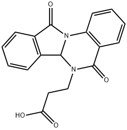 3-(5,11-dioxoisoindolo[2,1-a]quinazolin-6(5H,6aH,11H)-yl)propanoic acid 结构式