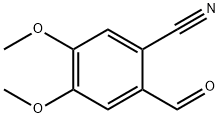 2-醛基-4,5-二甲氧基苯甲腈 结构式