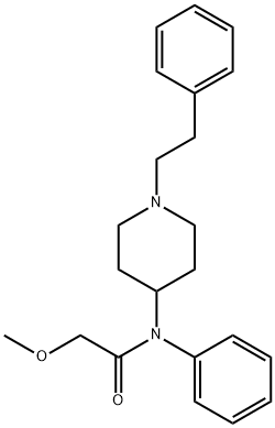2-Methoxy-N-(1-phenethylpiperidin-4-yl)-N-phenylacetamide 结构式