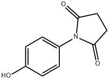 1-(4-羟基苯基)吡咯烷-2,5-二酮 结构式