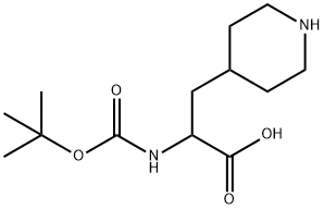2-(Boc-amino)-3-(piperidin-4-yl)-propionic acid 结构式