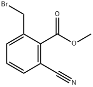 Methyl 2-(bromomethyl)-6-cyanobenzoate 结构式