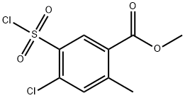 4-Chloro-5-chlorosulfonyl-2-methyl-benzoic acid methyl ester 结构式