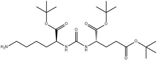 (S)-DI-TERT-BUTYL 2-(3-((S)-6-AMINO-1-(TERT-BUTOXY)-1-OXOHEXAN-2-YL)UREIDO)PENTANEDIOATE 结构式