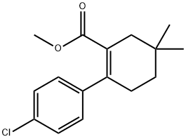 Methyl 2-(4-chlorophenyl)-5,5-dimethylcyclohex-1-ene-1-carboxylate 结构式