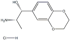 (1R,2S)-2-氨基-1-(2,3-二氢苯并[B] [1,4]二恶英-6-基)丙烷-1-醇盐酸盐 结构式