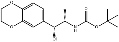 [(1R,2S)- 1 -(2,3-二氢苯并[B] [1,4]二恶英-6-基)-1-羟丙基-2-基]氨基甲酸叔丁酯 结构式