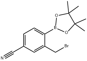 2-Bromomethyl-4-cyanophenylboronic acid pinacol ester 结构式