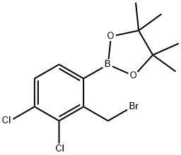 2-(Bromomethyl)-3,4-dichlorophenylboronic acid, pinacol ester 结构式