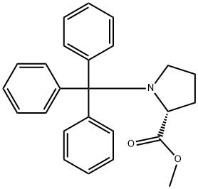 (R)-METHYL 1-TRITYLPYRROLIDINE-2-CARBOXYLATE 结构式