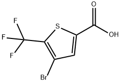 4-Bromo-5-(trifluoromethyl)thiophene-2-carboxylic acid 结构式