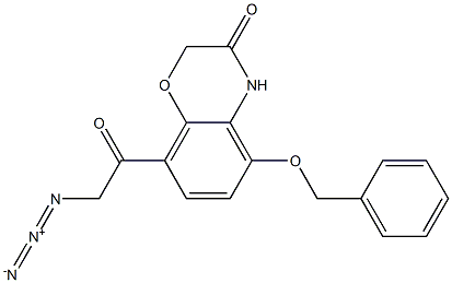 8-(2-azidoacetyl)-5-(benzyloxy)-2H-benzo[b][1,4]oxazin-3(4H)-one 结构式