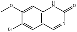 6-溴-7-甲氧基喹唑啉-2-酮 结构式