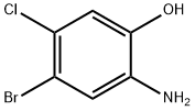 2-氨基-4-溴-5-氯 - 苯酚 结构式
