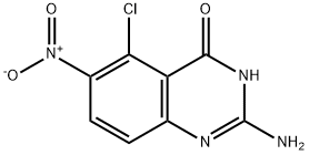 2-氨基-5-氯-6-硝基-4(3H)喹唑啉酮 结构式