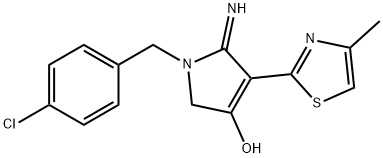 1-(4-chlorobenzyl)-5-imino-4-(4-methylthiazol-2-yl)-2,5-dihydro-1H-pyrrol-3-ol 结构式