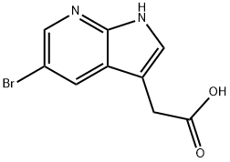 2-(5-溴-1H-吡咯并[2,3-B]吡啶-3-基)乙酸 结构式