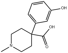 4-(3-Hydroxyphenyl)-1-methylpiperidine-4-carboxylic acid 结构式