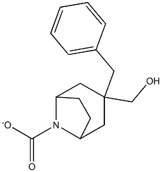 (3-EXO)-BENZYL3-(HYDROXYMETHYL)-8-AZABICYCLO[3.2.1]OCTANE-8-CARBOXYLATE 结构式