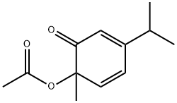 4-异丙基-1-甲基-6-氧亚基环己三烯-2,4-二烯-1-基醋酸盐 结构式