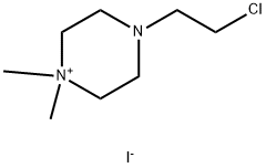 4-(2-Chloroethyl)-1,1-dimethylpiperazin-1-ium iodide 结构式