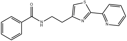 N-{2-[2-(pyridin-2-yl)-1,3-thiazol-4-yl]ethyl}benzamide 结构式