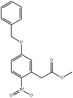 (5-Benzyloxy-2-nitro-phenyl)-acetic acid methyl ester 结构式