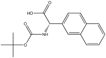 (S)-2-((叔丁氧基羰基)氨基)-2-(萘-2-基)乙酸 结构式
