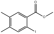 2-碘-4,5-二甲基苯甲酸甲酯 结构式