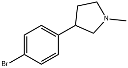 3-(4-溴苯基)-1-甲基吡咯烷 结构式